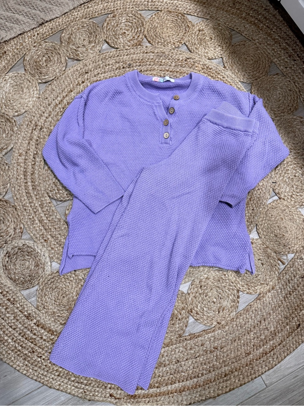 Free people Hailee sweater Lavender Lounge Set - Picture 1 of 1